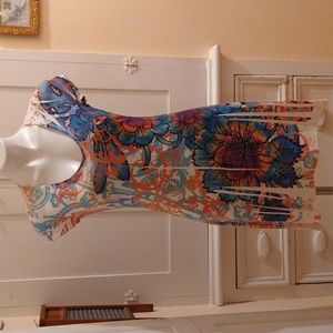 Missmatch knit print short sleeves dress Sz S